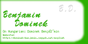 benjamin dominek business card